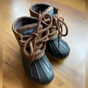 Baby Boy brown Sperry Boots size 6